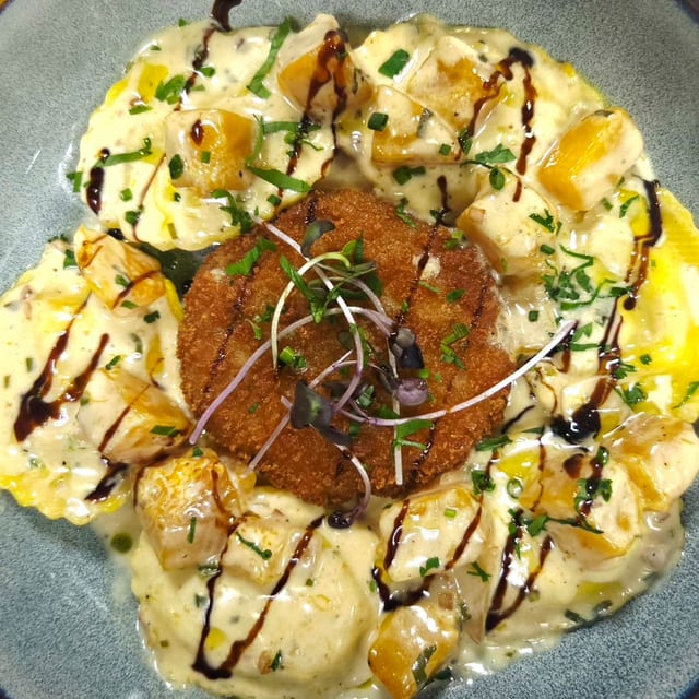 CRABCAKE RAVIOLI.