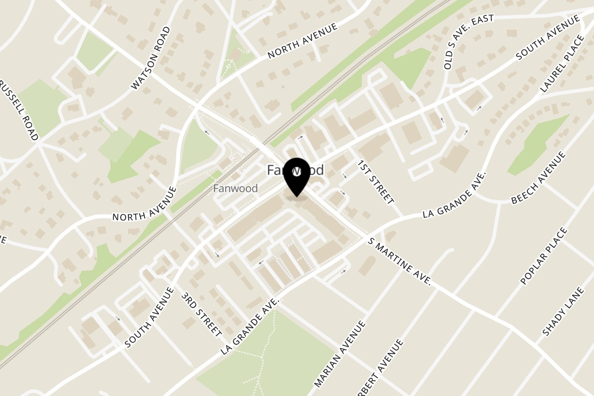 Map showing the location of Jessica's Restaurant on 250 South Ave Ste 104 in Fanwood